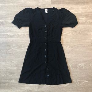 H&M Button Front V-Neck Dress
